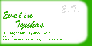 evelin tyukos business card